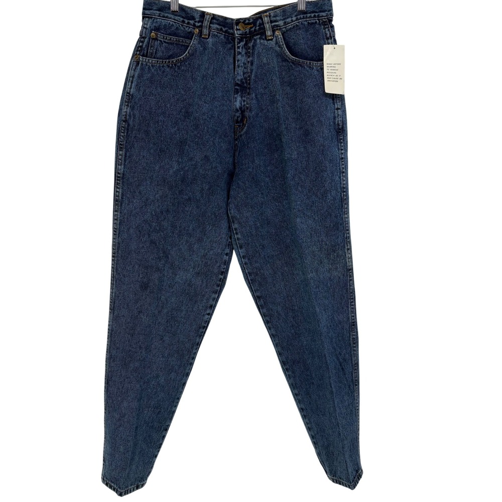 Stefano World Wide Vintage 90s High Waisted Mom Jeans Dark Wash Tapered‎ Size 18